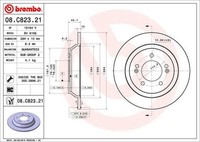 Pack Von 2 - Bremsscheibe 08.C823.21 Brembo FüR Hyundai KIA