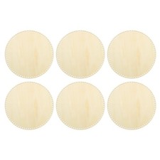 12" Diameter Crochet Basket Bottom, 6Pcs Round Blank Wooden Base