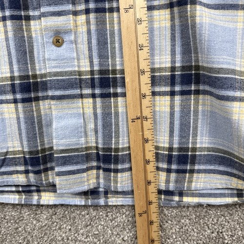 Southern Tide Button Down Flannel Shirt Men’s Medium Classic Fit Blue Plaid - Picture 5 of 7