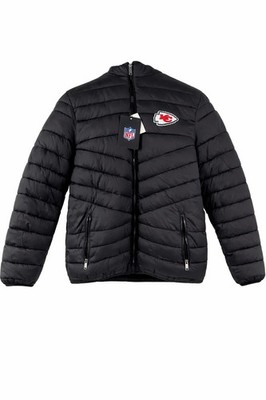 Size Large New NFL Kansas City Chiefs Hooded Puffer Jacket Chiefs Back MSRP $300