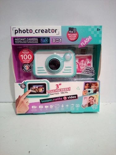 Photo Creator Instant Print Camera 2.0 With 3″ Touchscreen Built In Flash