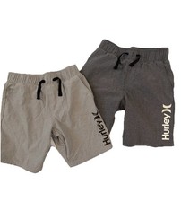 Set of 2 Boys Hurley Shorts Size 5/6 Small Drawstring Elastic Waist