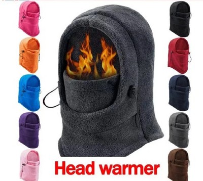 Winter Thermo Fleece Sturmhaube Schal Ski Gesichtsmaske Halswärmer Schlauchschal Kapuze Mütze
