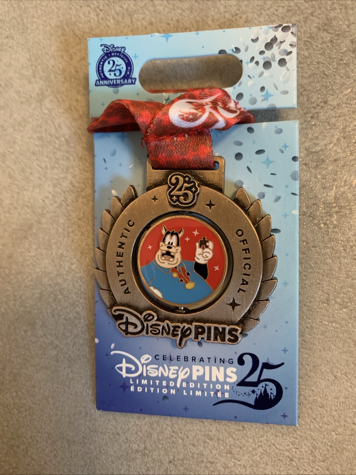 Disney Parks 2025 25th Anniversary Pete Medal LE Pin