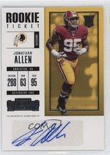 2017 Panini Contenders Rookie Ticket Jonathan Allen #132 Auto 1q7