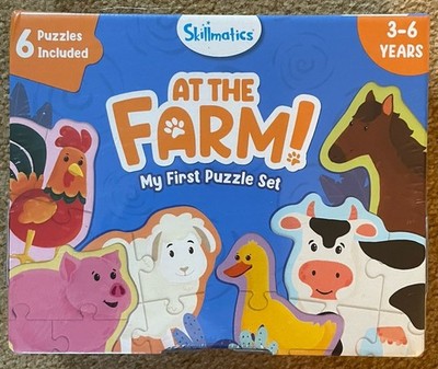 Skillmatics auf dem Bauernhof Bauernhof Tier buntes Puzzle Set 6 für Alter 3+
