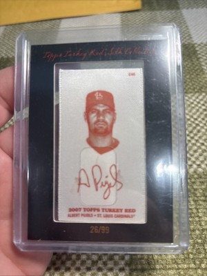 2007 Topps Turkey Red Silk Collection Albert Pujols Rare SSP # d 26/99 Cardinals