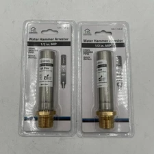 NEW!! 2 Pack HOMEWERKS 1/2 in. MPT Straight Water Hammer Arrestor 525-1-12B-Z