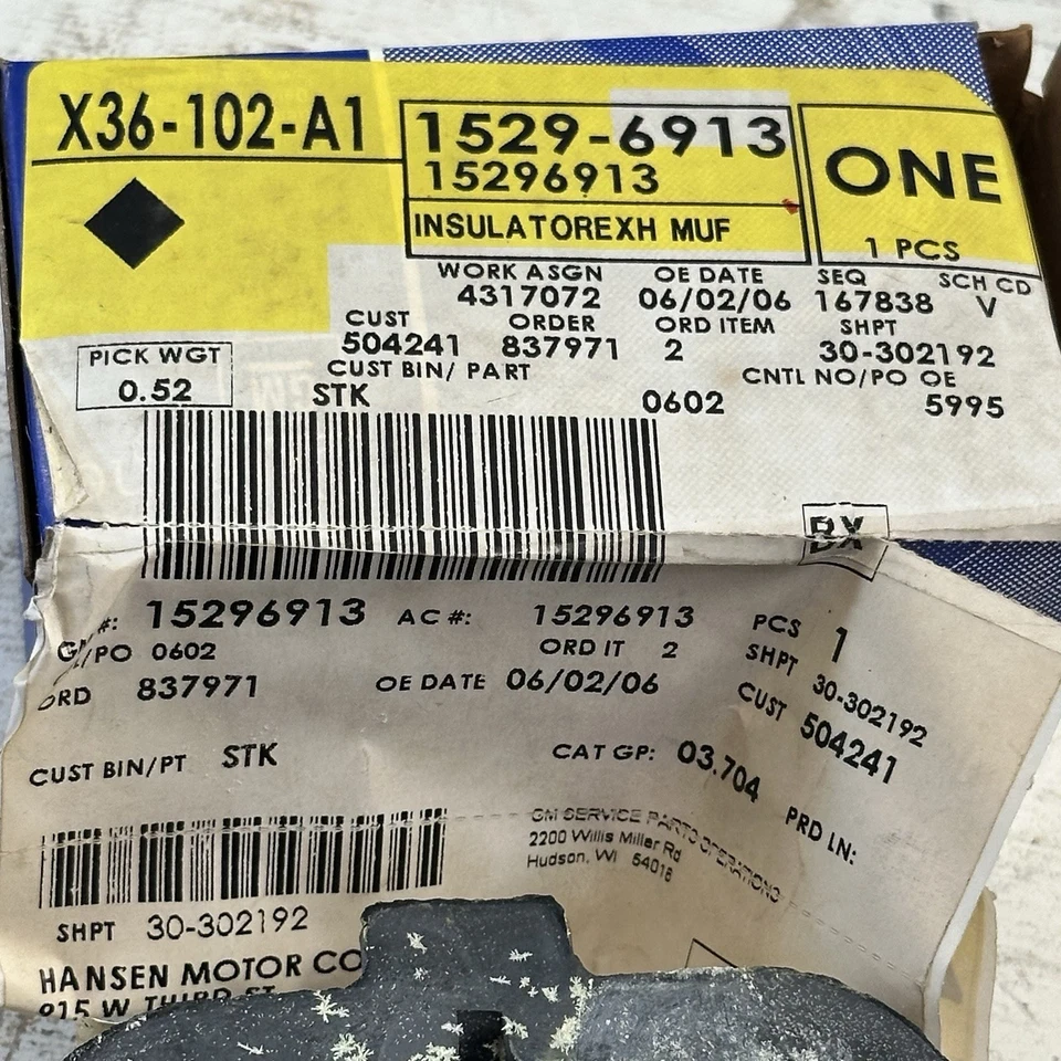 New OEM GENUINE GM 15296913 Muffler W/Tailpipe Insulator Bumper - Image 2 of 4