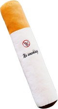 Unique Cigarette Plush Toy Cushion 80cm No Smoking 1 Count Pack of 1 , White