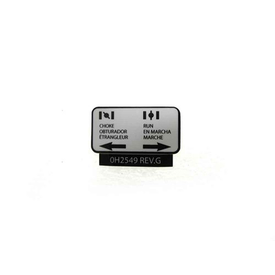 #ad Generac 0H2549 Tri Lingual Choke Decal Oem 0H2549 $7.48