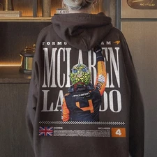 NEW! Lando Norris #4 McLaren Racing Team Gift Fan Pullover Fastship