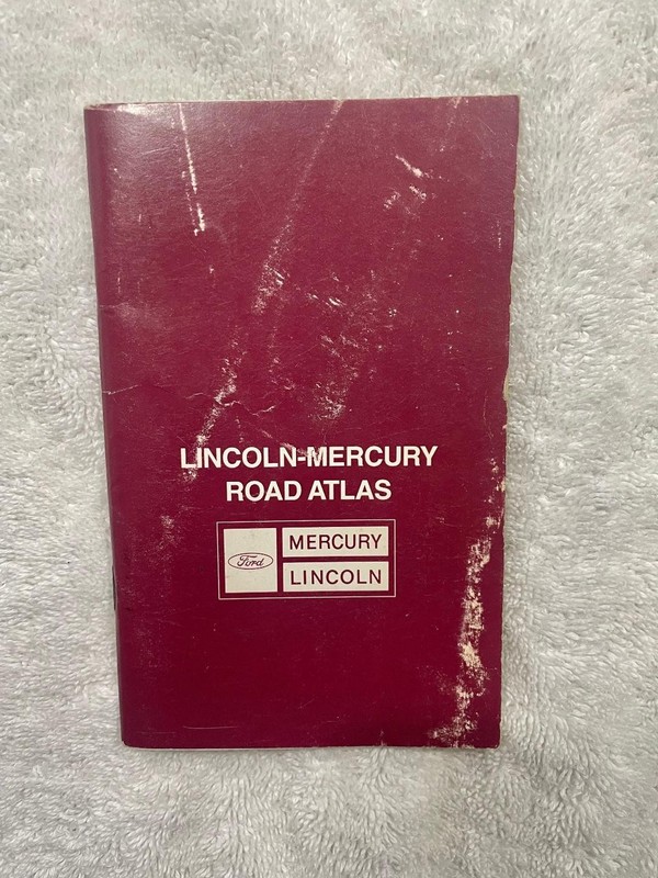 Vintage 1988 Lincoln-Mercury Road Atlas for Glove Compartment by Rand McNally