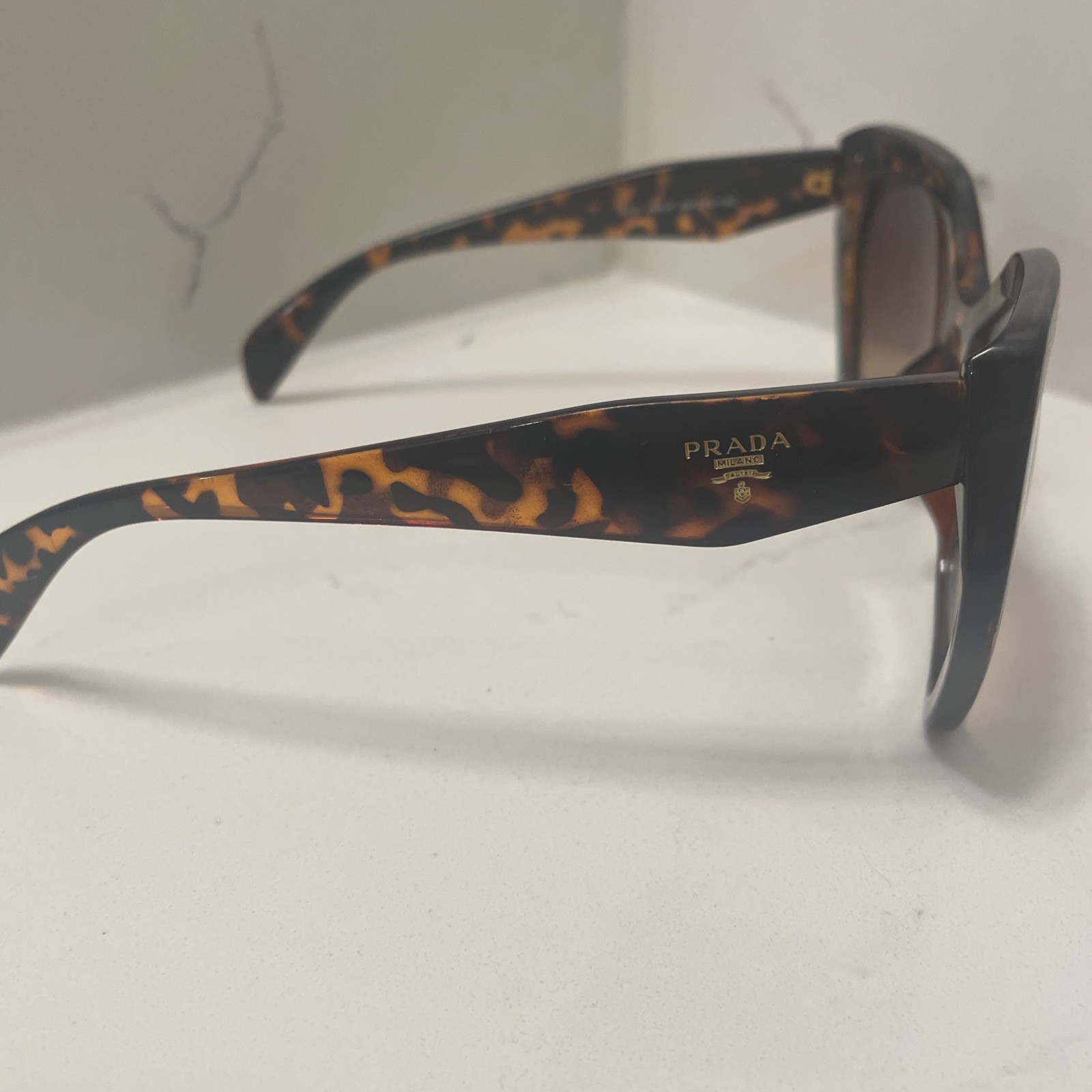 PRADA SPR 16R-F Geometric Tortoise Frame Brown Frame & Lens Authentic Italy thumbnail 2