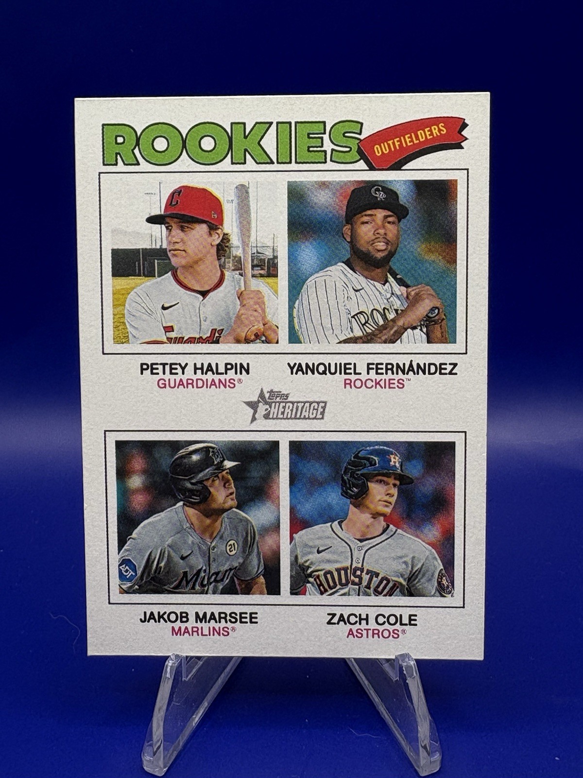 2026 Topps Heritage CONFIRMED SHORT PRINT SP QUAD ROOKIE OUTFIELDERS #392