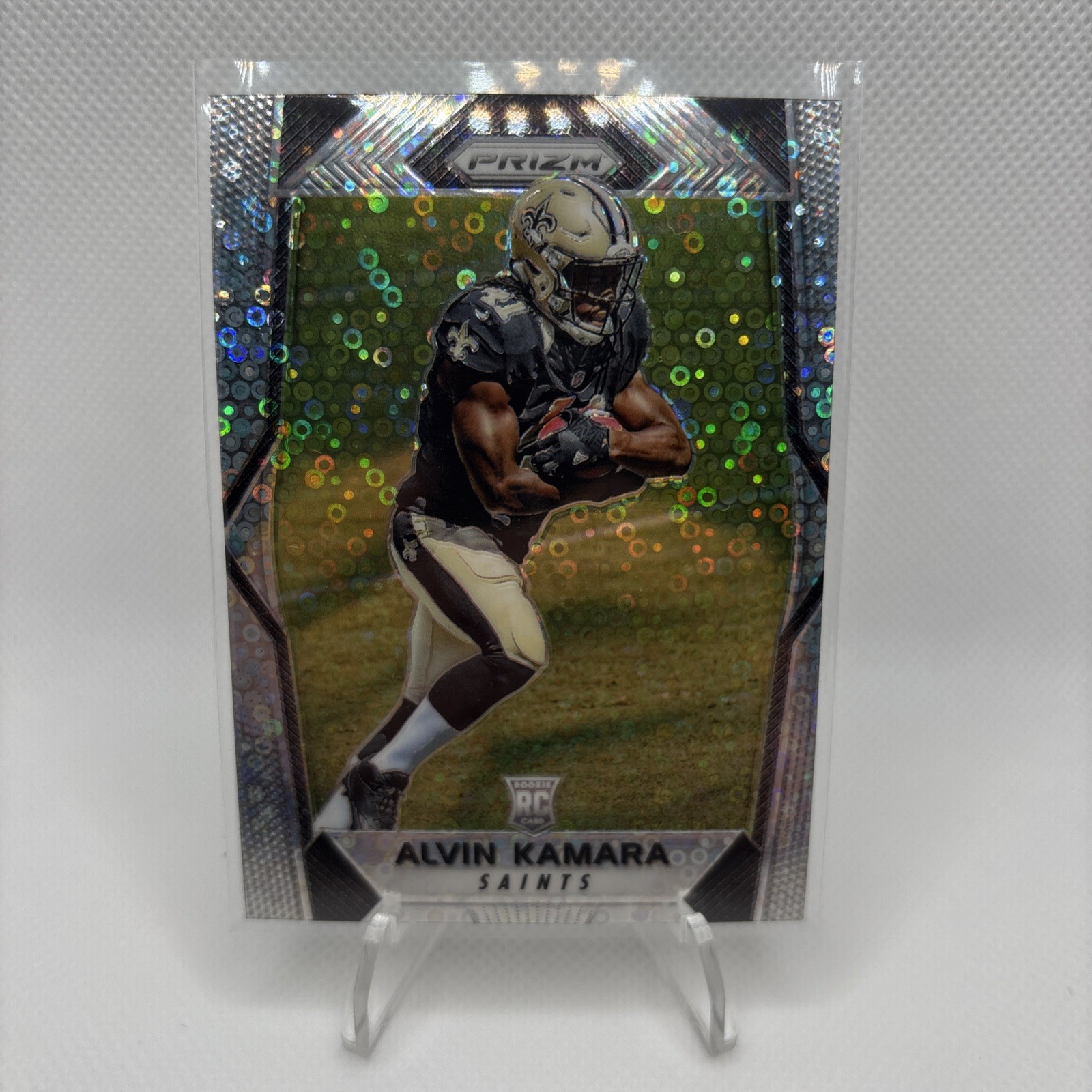 ALVIN KAMARA 2017 PANINI DISCO  PRIZM FOOTBALL #291 ROOKIE SILVER RC SAINTS