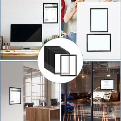 12er Set Plakat- und Aktenhalter mit PVC-Rand, Befestigung