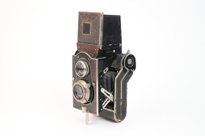 Mittelformatkamera TLR Welta Perfekta Objektiv Trioplan f/3.5 - 75mm.