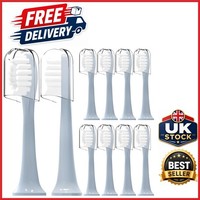 Suri Electric Toothbrush Replacement Heads 10 Pack Morning Waves with Dust Cover