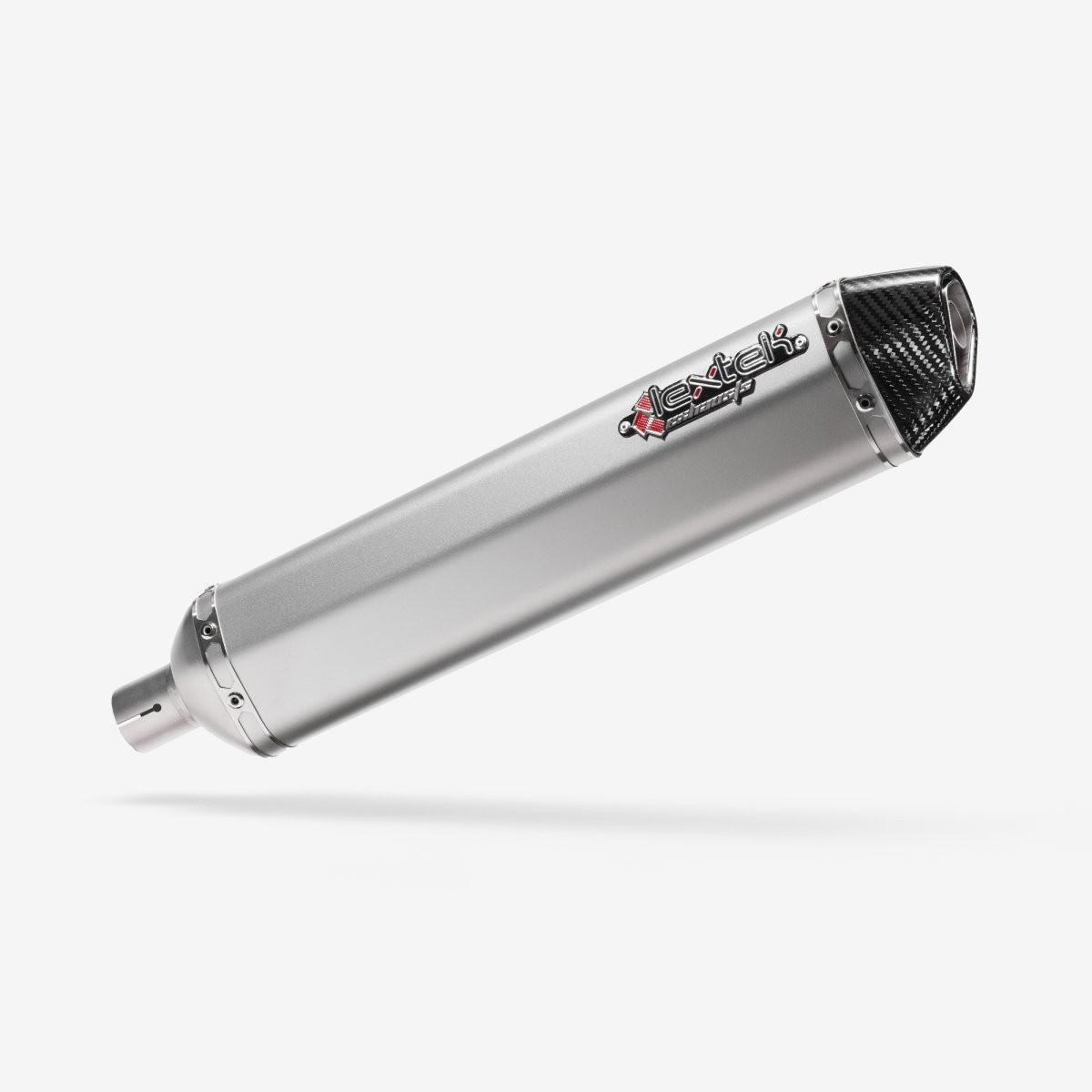 Lextek Stainless Steel SA1L Exhaust Silencer Matt 400mm 37mm Left Hand Slip-on