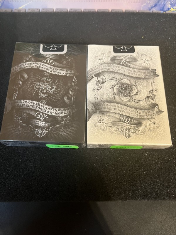 Ellusionist Black and White Acespade Arcane Playing Cards *NEW SEALED*  2 DECKS!