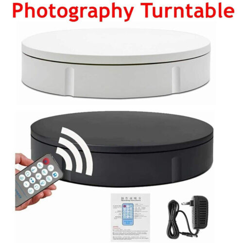 360° Electric Rotating Display Stand Photography Turntable Show Holder + Remote - Picture 2 of 16