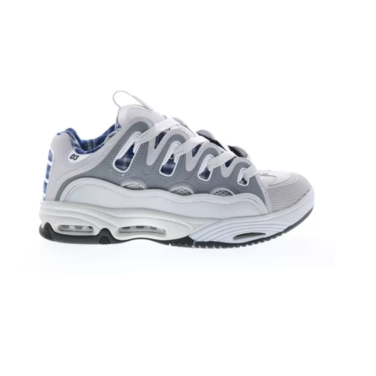 OSIRIS 11412863 D3 2001 Mn s Medium Grey Flannel White Synthetic Leather Skate