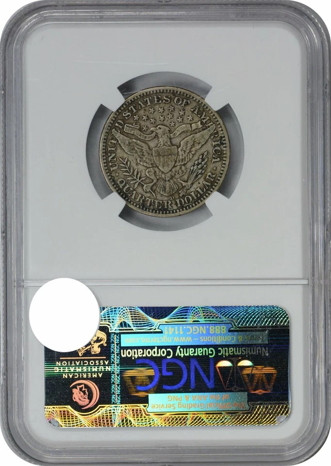 1911-D Barber Silver Quarter VF30 NGC - Image 2 of 2