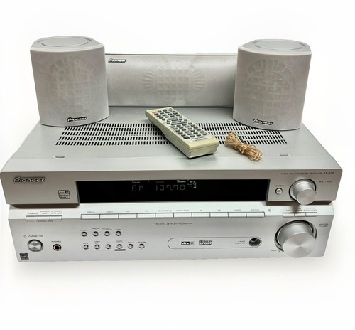 Pioneer SX-316-S FM Stereo Receiver Bundle-Surround Speakers + Remote TESTED