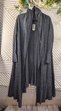 Free People Cardigan Duster Heather Dark Grey Gray Flowy Size Small