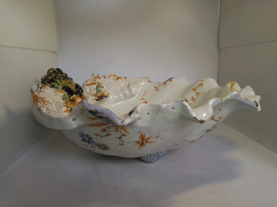 ANCIENNE COUPE A FRUIT EN FAIENCE - Photo 4/4