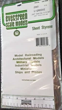 Evergreen Scale Models #2060 V GROOVE STYRENE SIDING, .060" - More Below