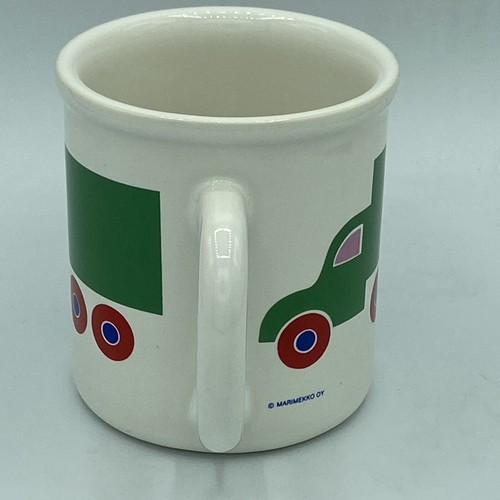 Vintage 1980s Marimekko Pflatzgraff Green Red Cargo Box Truck Trucker Gift USA - Picture 6 of 8