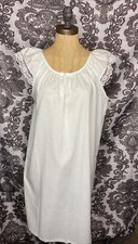 Vtg Summer Nightgown Soft Country Cottage Core Green Sears USA Made Large