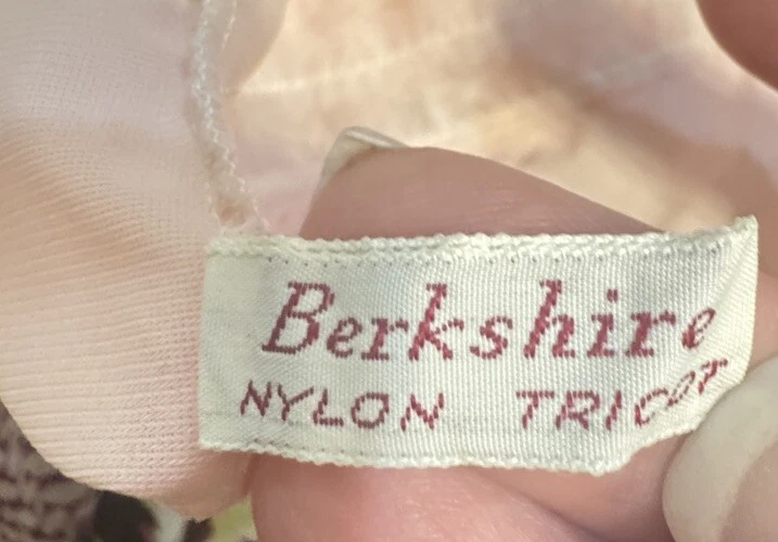 Vestido sin Mangas Vintage 34 Rosa Elastizado Nylon Floral Encaje Romántico Coqueta Foto 3 de 4