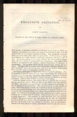 John Jaques / Exclusive Salvation 1st Edition 1851