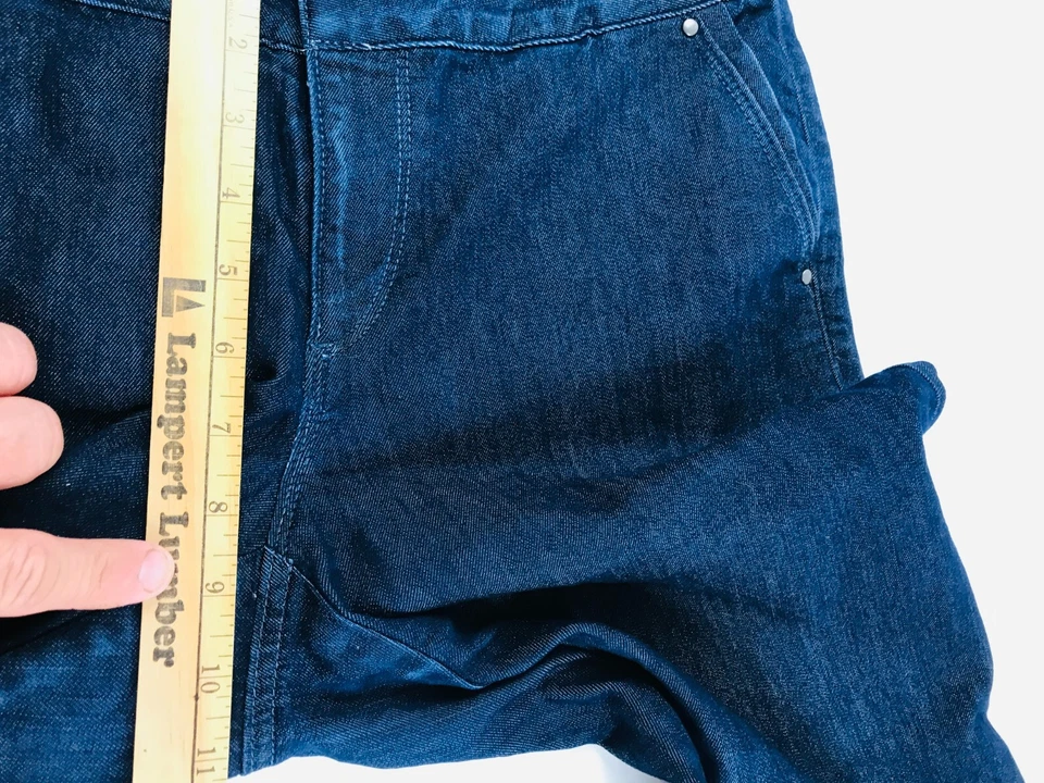 Pantalones de mezclilla Ann Taylor Loft para mujer talla 8 negros tiro bajo bolsillo lavado oscuro Foto 4 de 4