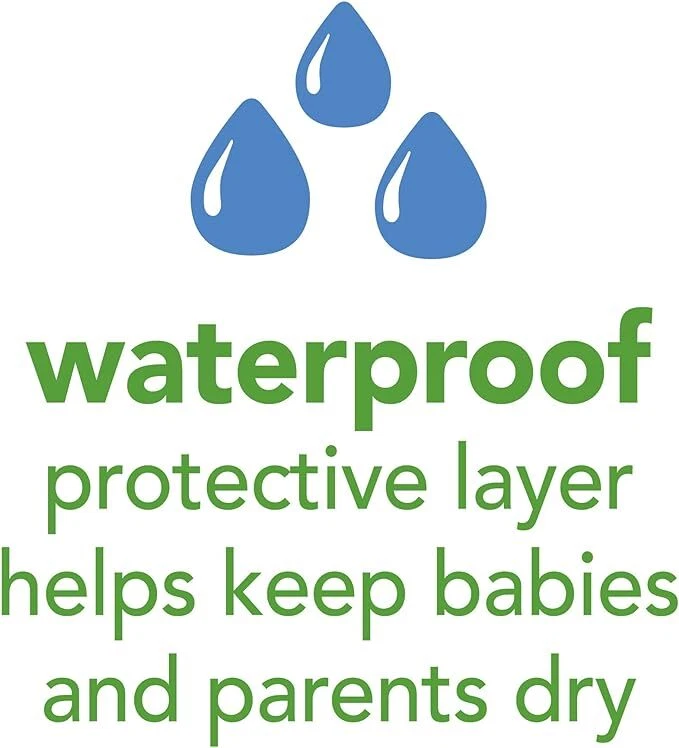 Paquete de 3 baberos Green Sprouts Stay Dry impermeables para bebé bebé bebé 0-6 meses Foto 2 de 2