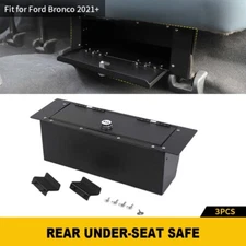 Under Rear Seat Lock Safe Storage Box for Ford 2021-24 Bronco 4-Door Accessories