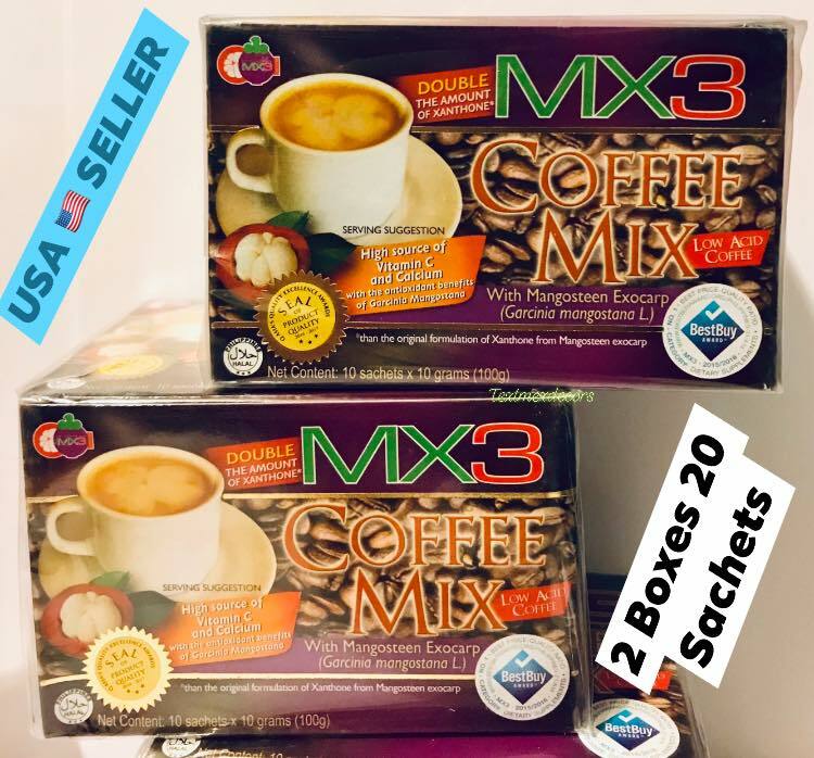 20 Sachets HERBAL MX3 Coffee Mix ENERGY BOASTER ANTI OXIDANT 2 BOX
