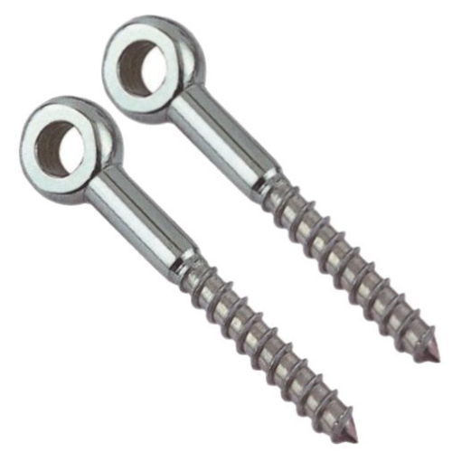 2x Marine Grade Stainless Steel lag Screw Lifting Wood Eyebolts Eye