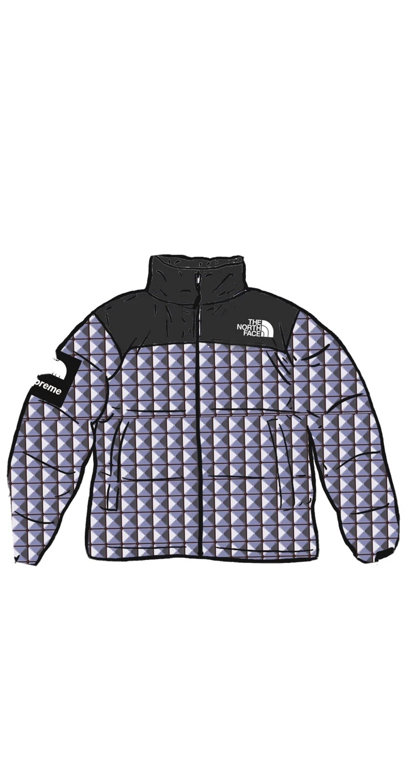 Veste royale cloutée Supreme x The North Face   Taille L   EN MAINS LIVRAISON ASA