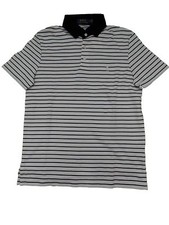 Polo Ralph Lauren Men's Pony Logo Striped Interlock Polo Shirt S M White