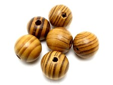 50 Natural Pattern Round Wood Beads BurlyWood Wooden Beads 24mm
