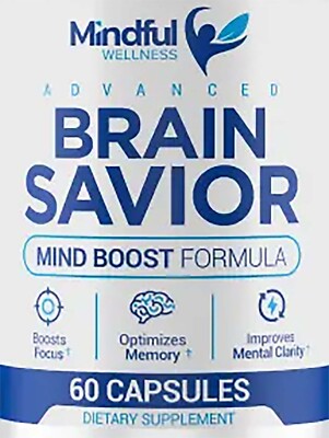 Brain Savior Mind Boost Formula Supports Brain and Cognitive Health 60 Capsules