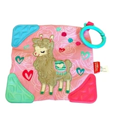 Nûby Baby Teether Lovey LLAMA Security Sensory Toy Squeaks Crinkles 0m+