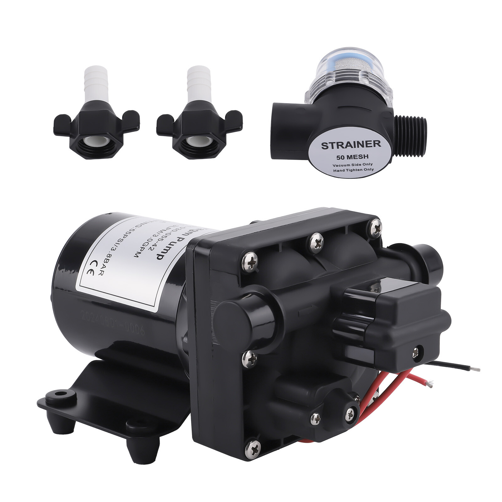 RV 3.0 GPM Marine Water Pump w/ Strainer for Camper/Yacht 4008-101-A65