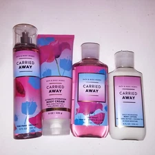 Set of 4 Bath & Body Works Carried Away Spray Mist Lotion Cream Shower Gel New