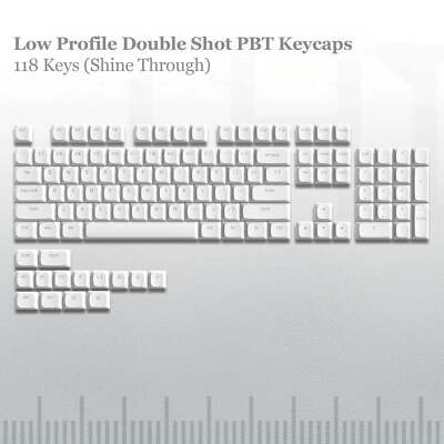 PBT Custom Low Profile Keycaps 118 Tasten Horizon Tastatur Keycaps für 60% 65% 75%
