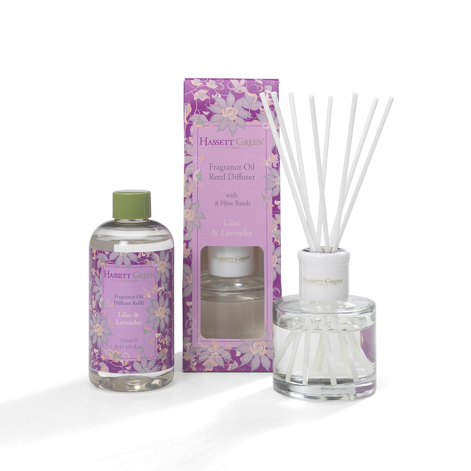 Hassett Green Lilac & Lavender - Reed Diffuser and Refill Combination Set